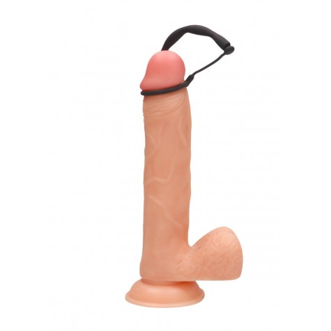 Черный стимулятор уретры с кольцом на головку Silicone Plug & Cock Ring Set